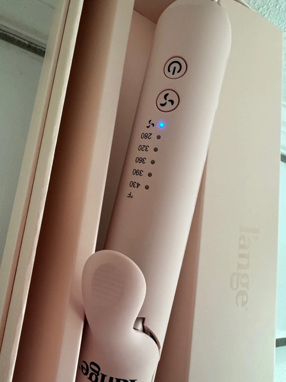 Lange Blush Le Duo 360 Airflow Hair Straightener / Styling Iron. 3 Piece Set.
